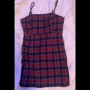 plaid mini dress